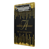 高級金ゴールドグリッターサロンクリップボード ミニクリップボード (アングル2)