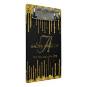 高級金ゴールドグリッターサロンクリップボード ミニクリップボード (アングル)