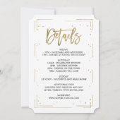 高級金ゴールドグリッターバチェロレッテ週末 招待状 (裏面)