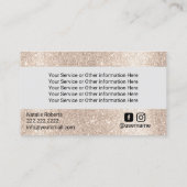 高級金ゴールドグリッタービーチフラワー美しいサロンスパ 名刺 (裏面)