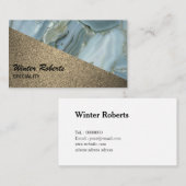 高級金ゴールドグリッター大理石名刺 名刺 (正面/裏面)