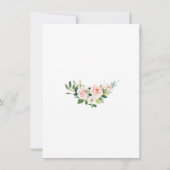 高級金ゴールドグリッター赤面フローラリハーサルディナー 招待状 (裏面)