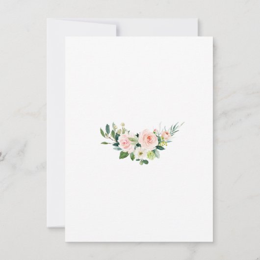 高級金ゴールドグリッター赤面フローラリハーサルディナー 招待状 (裏面)