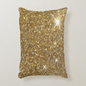 高級金ゴールドグリッター – 印刷イメージ アクセントクッション (正面(垂直))