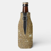 高級金ゴールドグリッター – 印刷イメージ ボトルクーラー (ボトル裏面)