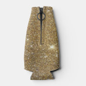 高級金ゴールドグリッター – 印刷イメージ ボトルクーラー (裏面)