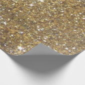 高級金ゴールドグリッター – 印刷イメージ ラッピングペーパー (角)
