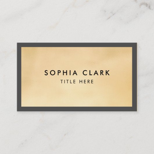 高級金ゴールドグリッター 名刺 (正面)