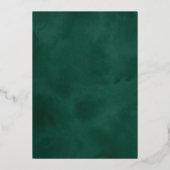 高級金ゴールドグリーンイスラム結婚教徒 箔招待状 (裏面)