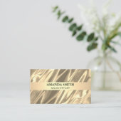 高級金ゴールドシルクスタイリッシュバックグラウンド 名刺 (スタンド正面)