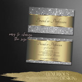 高級金ゴールドシルバーグリッタースターズスパークルジュエリー 名刺