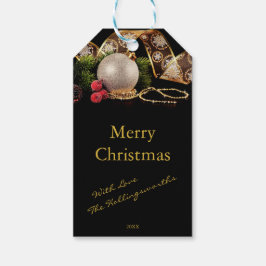 高級金ゴールドシルバーブラックメリークリスマス ギフトタグ