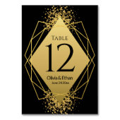 高級金ゴールドジオメトリオンブラック テーブルナンバー (裏面)