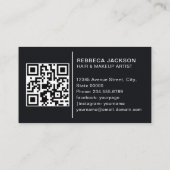 高級金ゴールドストロークブラック美しいショップ 名刺 (裏面)