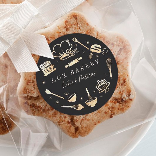 高級金ゴールドスパークルベーキング料理用具ベーカリー ラウンドシール