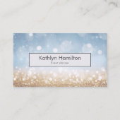 高級金ゴールドスパークルモダン、イベントプランナー写真 名刺 (正面)