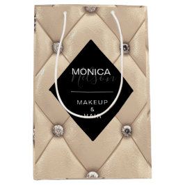 高級金ゴールドタフテッドモノグラム製品 ミディアムペーパーバッグ