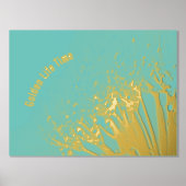 高級金ゴールドターキオーセ素晴らし抽象芸術実在アート 箔ポスター (正面)