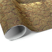 高級金ゴールドテクスチャ: 3Dエレガンス ラッピングペーパー (ロールコーナー)