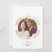 高級金ゴールドドットメリークリスマスフォトカード シーズンカード (裏面)