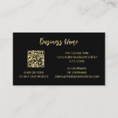 高級金ゴールドバラフラワー 名刺 (裏面)