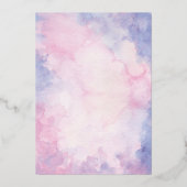 高級金ゴールドパープル&ピンクイスラム結婚教徒 箔招待状 (裏面)