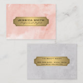 高級金ゴールドピンクテクスチャ 名刺 (正面/裏面)