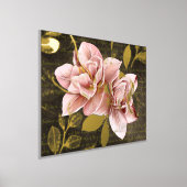 高級金ゴールドピンク抽象芸術モダンリリー 箔ポスター (レイダウン)