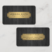 高級金ゴールドフレームウッド 名刺 (正面/裏面)