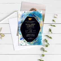 高級金ゴールドフレームパーソナライズされた写真の卒業