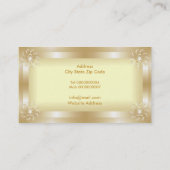 高級金ゴールドフレーム名刺 名刺 (裏面)