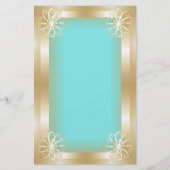 高級金ゴールドフレーム文房具 便箋 (正面)