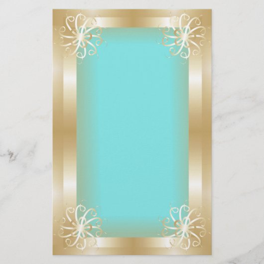 高級金ゴールドフレーム文房具 便箋 (正面)