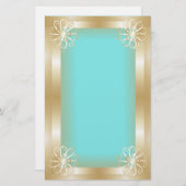 高級金ゴールドフレーム文房具 便箋 (正面/裏面)