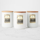 高級金ゴールドフローラ製品ラベルモノグラム追加ロゴ フードラベル (ボトル)