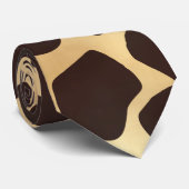 高級金ゴールドブラウンキリンアニマルプリントパターン ネクタイ (ロール)