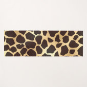 高級金ゴールドブラウンキリンアニマルプリントパターン ヨガマット (正面(横))