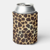 高級金ゴールドブラウンキリンアニマルプリントパターン 缶クーラー (缶裏面)