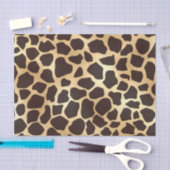 高級金ゴールドブラウンキリンアニマルプリントパターン 薄葉紙 (クラフト)