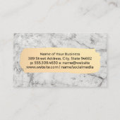 高級金ゴールドブラシ | ホワイトマーブル 名刺 (裏面)