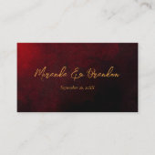 高級金ゴールドブラック赤QRコード結婚ズ エンクロージャーカード (正面)