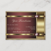 高級金ゴールドブルゴーニュ勾配とライフェイクネストーンズ 名刺 (裏面)