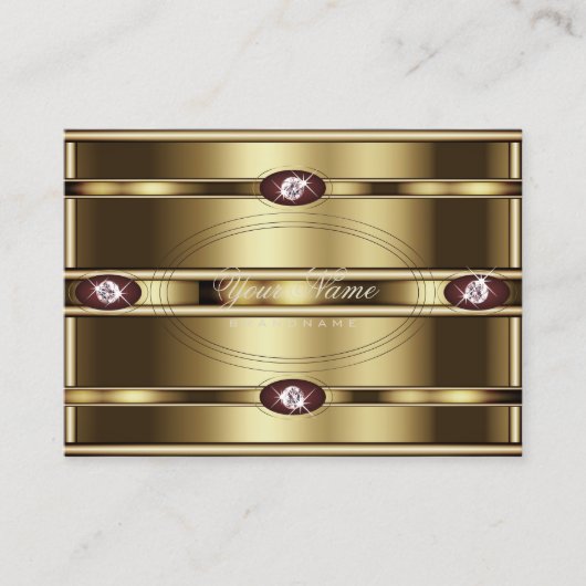 高級金ゴールドブルゴーニュ勾配とライフェイクネストーンズ 名刺 (正面)