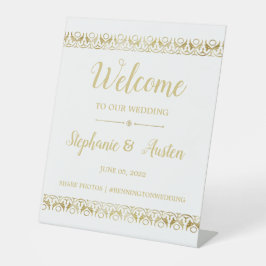 高級金ゴールドペデスタルサイン 台座サイン