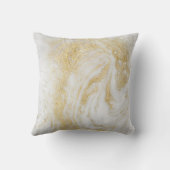 高級金ゴールドホワイトパール大理石クッインスパイアション クッション (裏面)