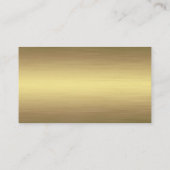 高級金ゴールドポープリントペットサービス 名刺 (裏面)