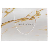 高級金ゴールドメタリックギフトグレーシルバーフォキエ ラージペーパーバッグ (裏面)