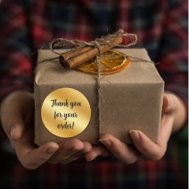 高級金ゴールドメタリックサンキュー ラウンドシール