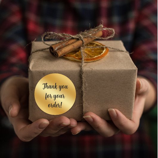 高級金ゴールドメタリックサンキュー ラウンドシール