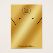 高級金ゴールドメタリックネックレスイヤリングディスプレイカード (正面)